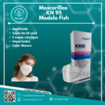 Mascarillas KN95 Fish adulto Blanco x 20 Und.