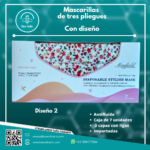Mascarillas de 3 pliegues con diseño Caja x 7 Und. Diseño 02