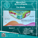 Mascarillas de 3 pliegues con diseño Caja x 7 Und. Diseño 05