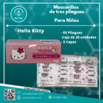 Mascarillas de 3 pliegues para niñas Hello Kitty